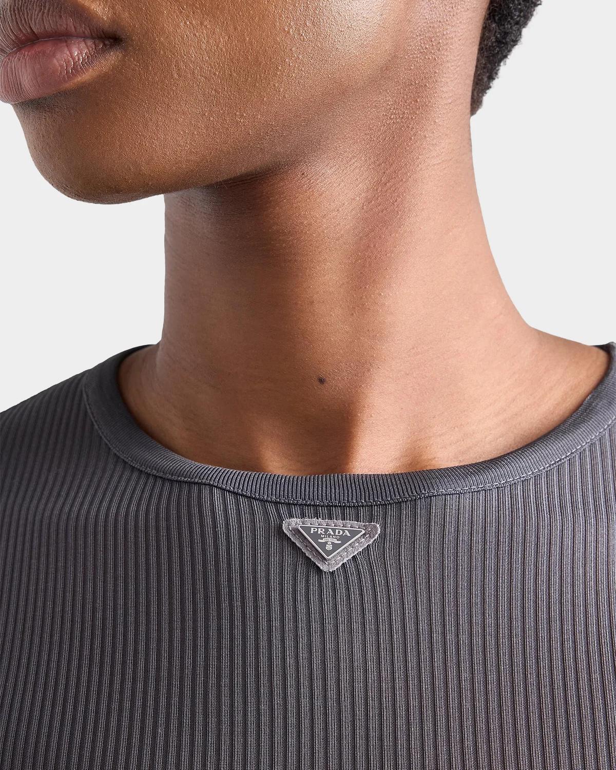 Silk Ribbed Long-Sleeve Top - thumbnail 6