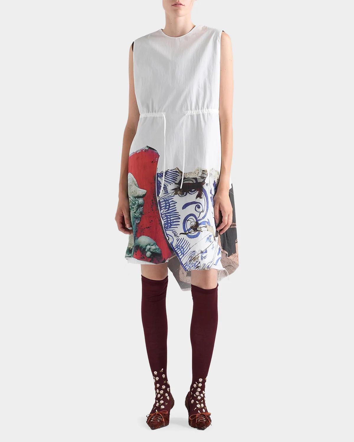 Printed Cotton-Blend Mini Dress - thumbnail 3