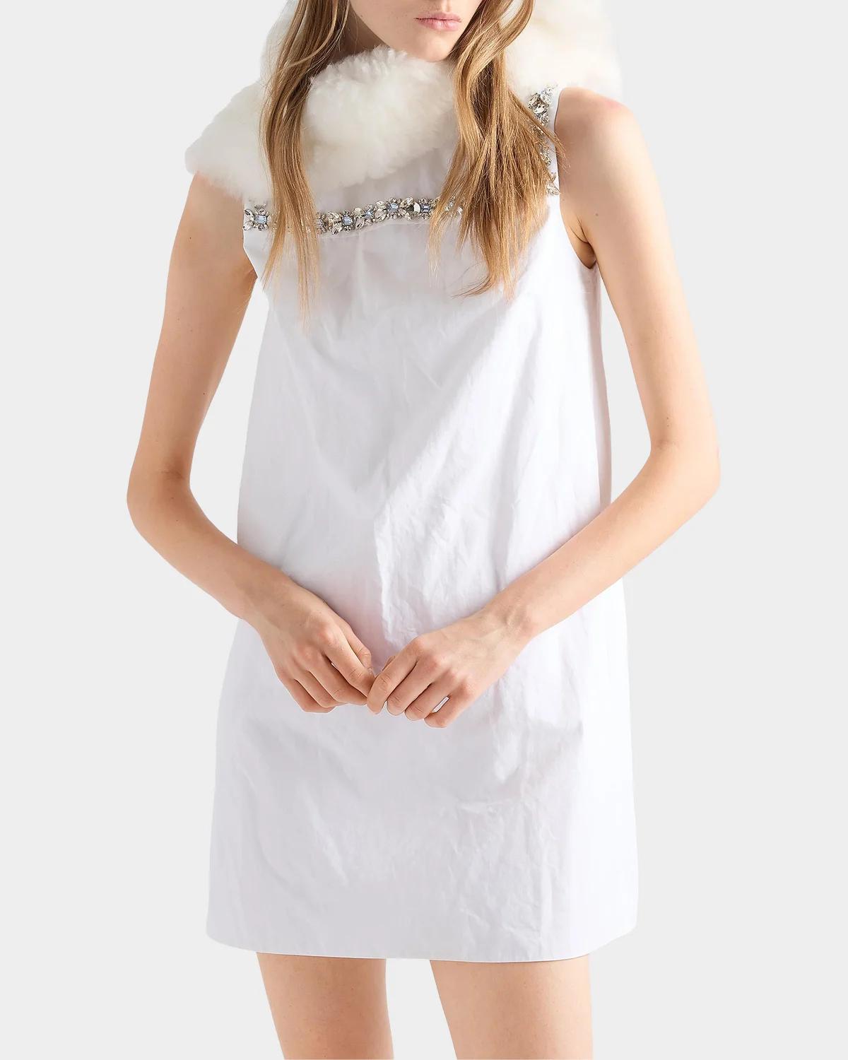 Embellished Cotton Mini Dress - thumbnail 5