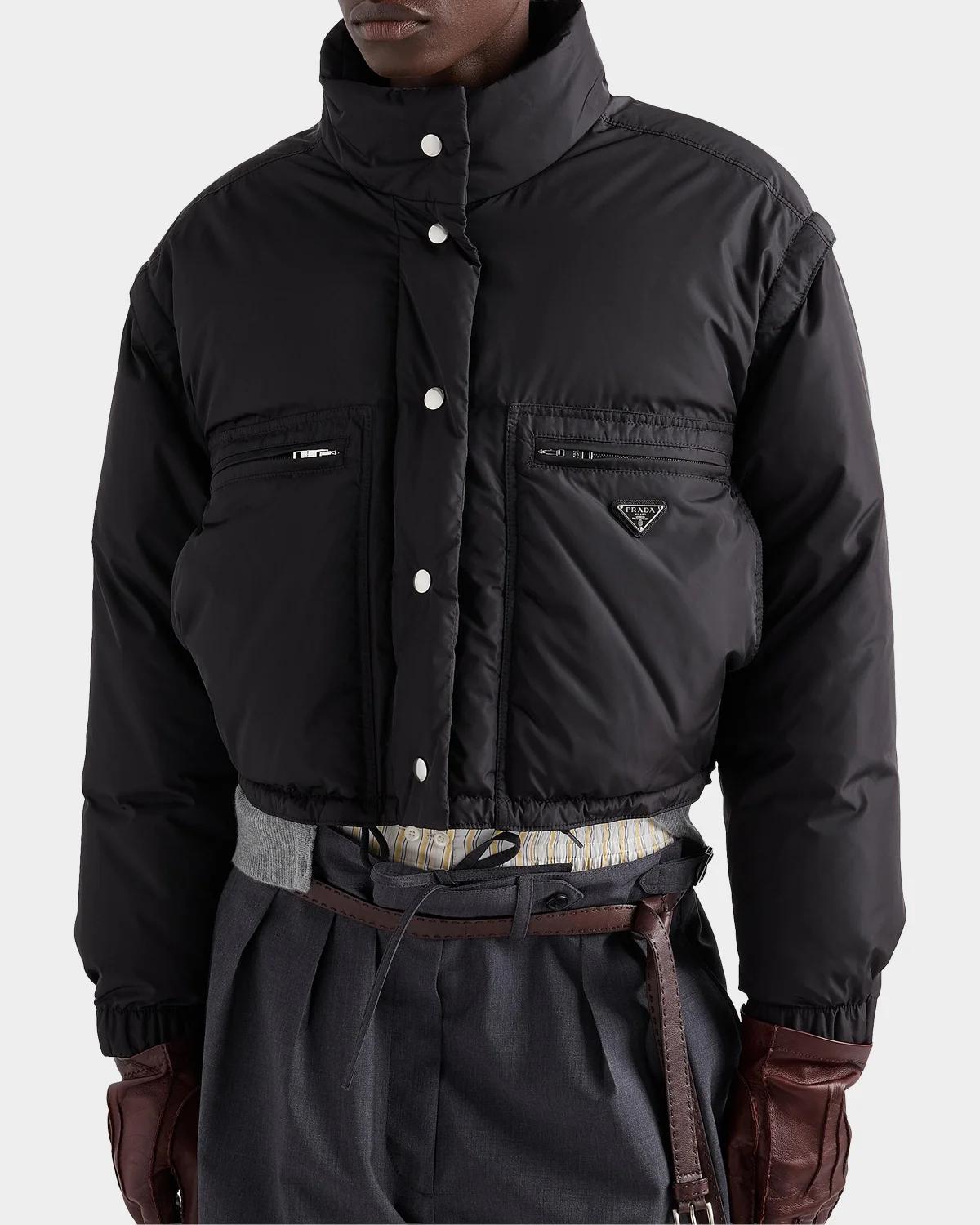 Lightweight Nylon Crop Down Jacket - thumbnail 5