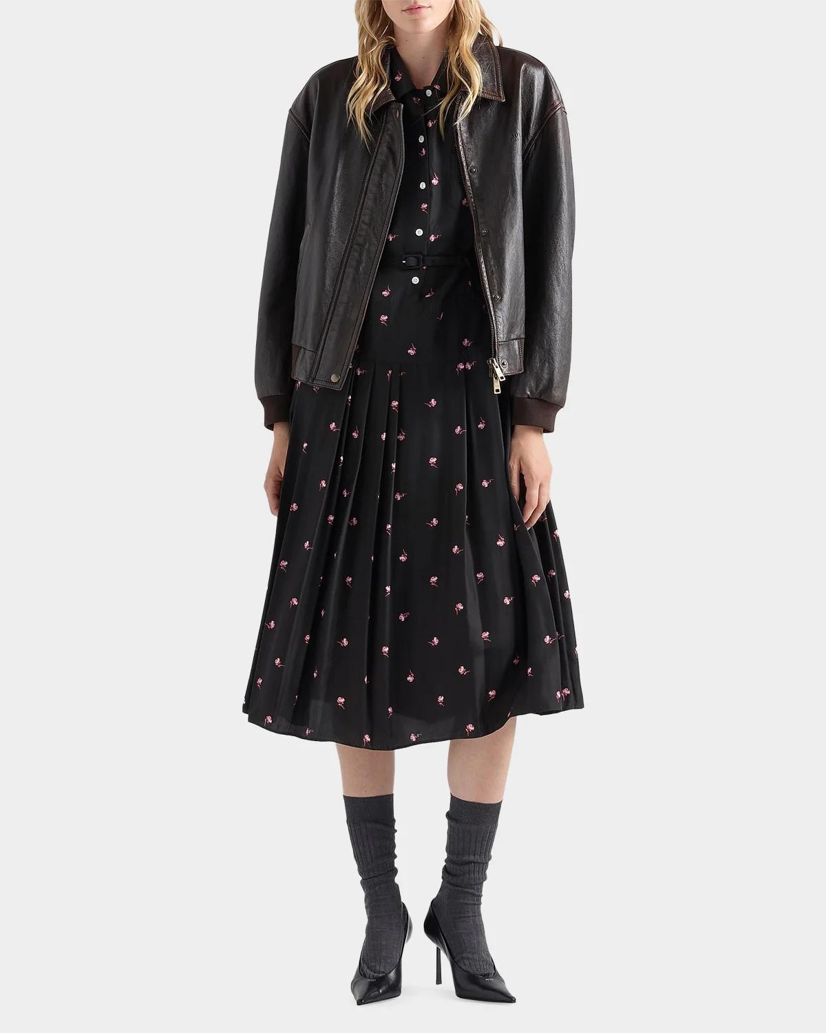 Floral Silk Midi Dress - thumbnail 4