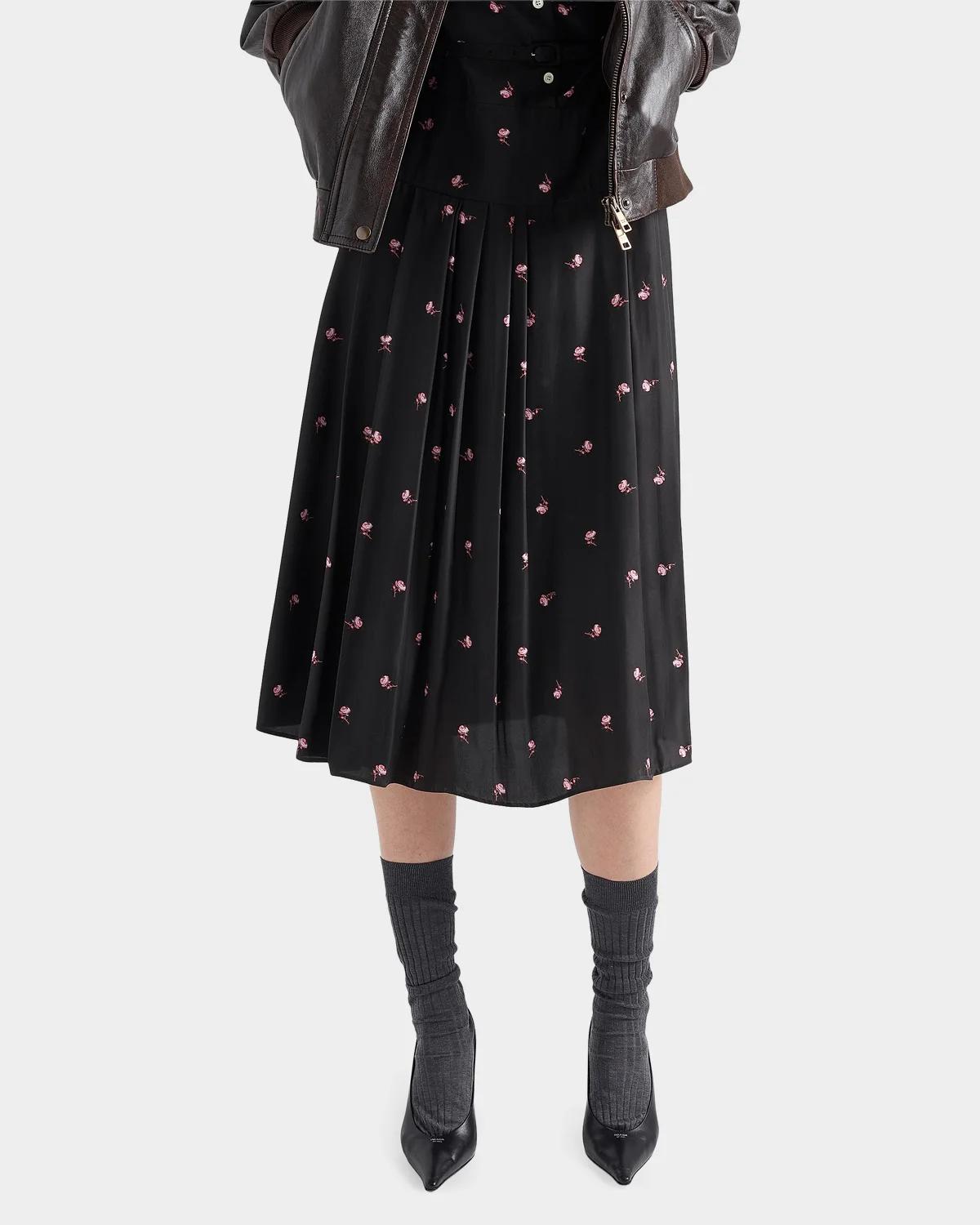 Floral Silk Midi Dress - thumbnail 6