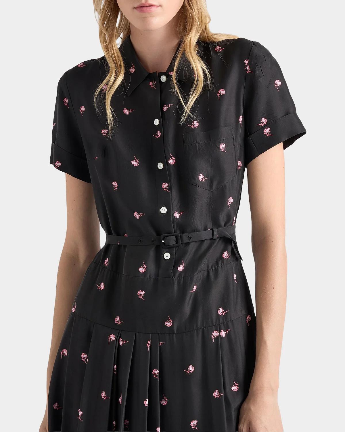 Floral Silk Midi Dress - thumbnail 2