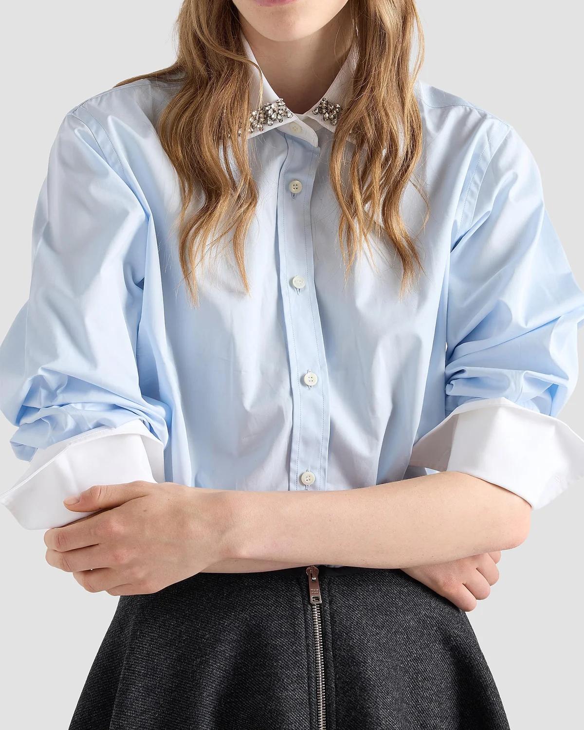 Embroidered Cotton Poplin Shirt - thumbnail 5