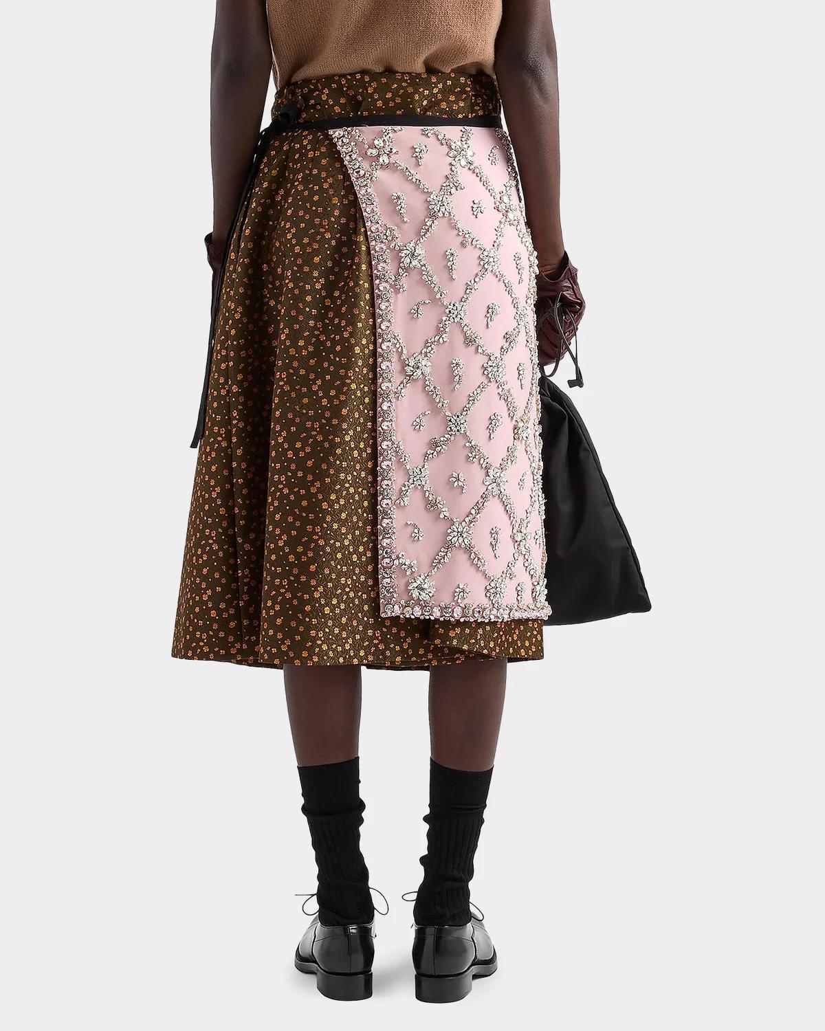 Jacquard Satin Midi Skirt - thumbnail 3