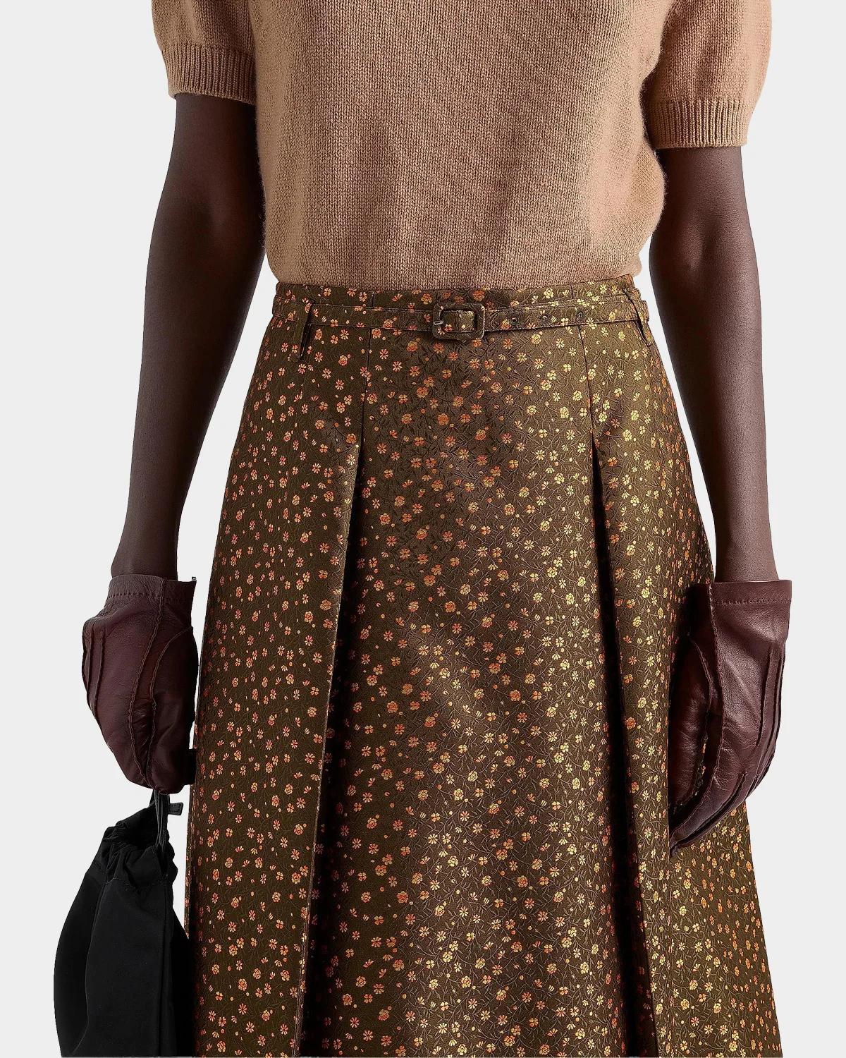Jacquard Satin Midi Skirt - thumbnail 5