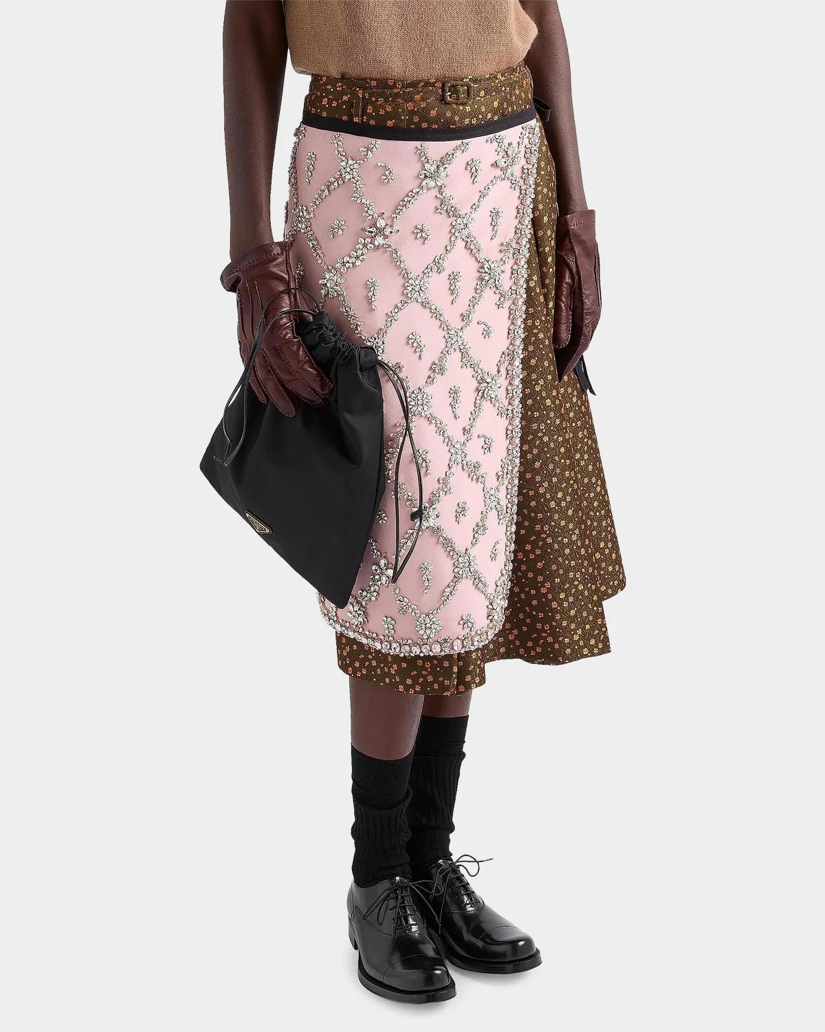 Jacquard Satin Midi Skirt - thumbnail 7