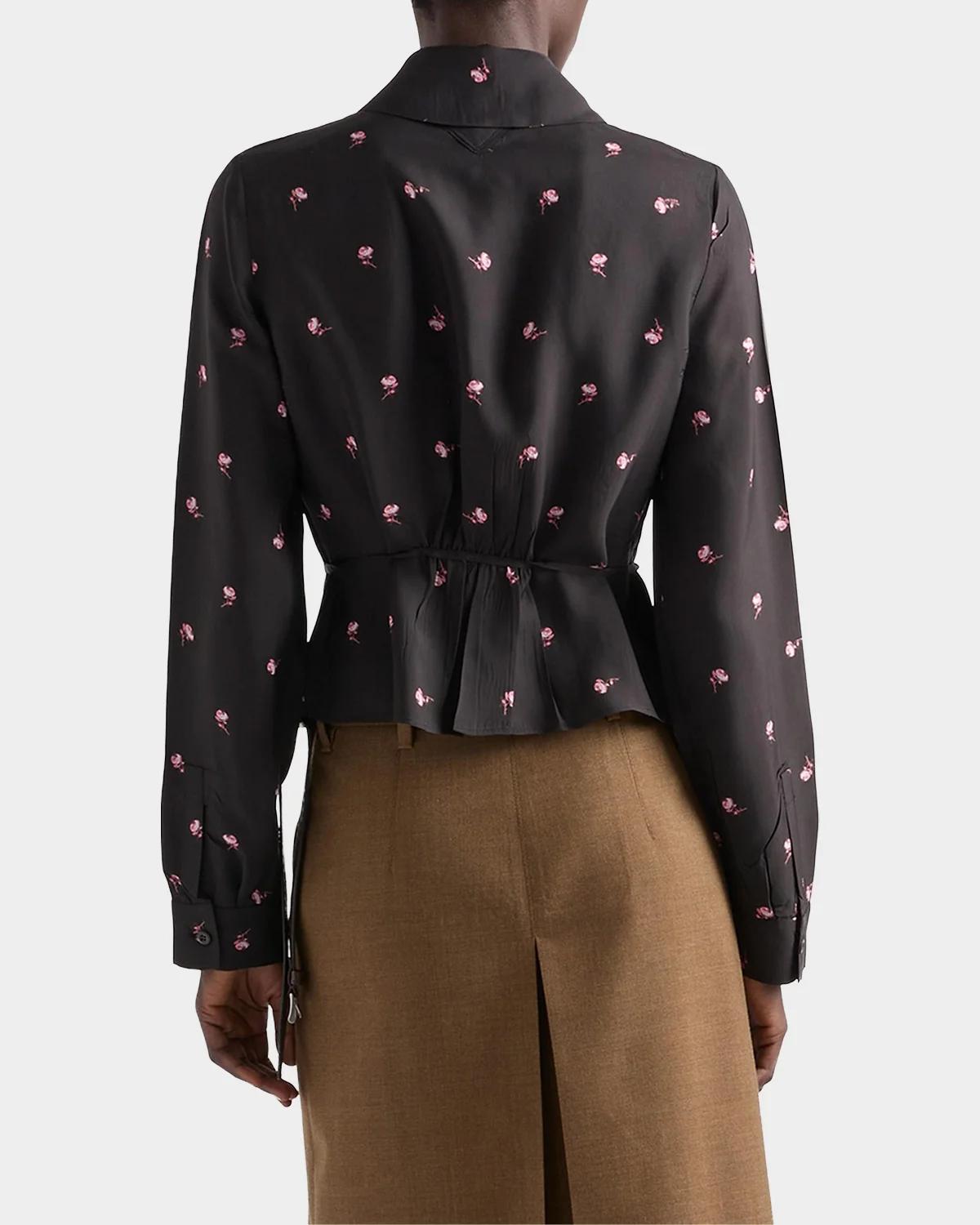 Printed Silk-Blend Slim Fit Shirt - thumbnail 5