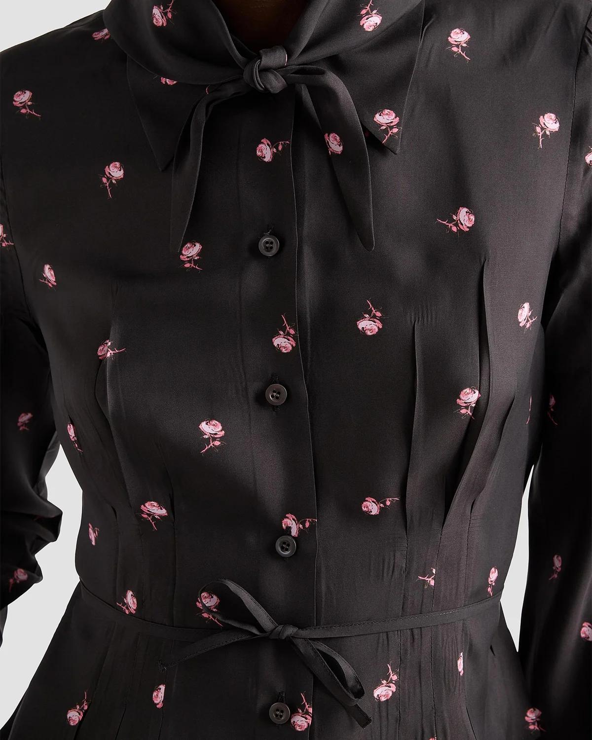 Printed Silk-Blend Slim Fit Shirt - thumbnail 3