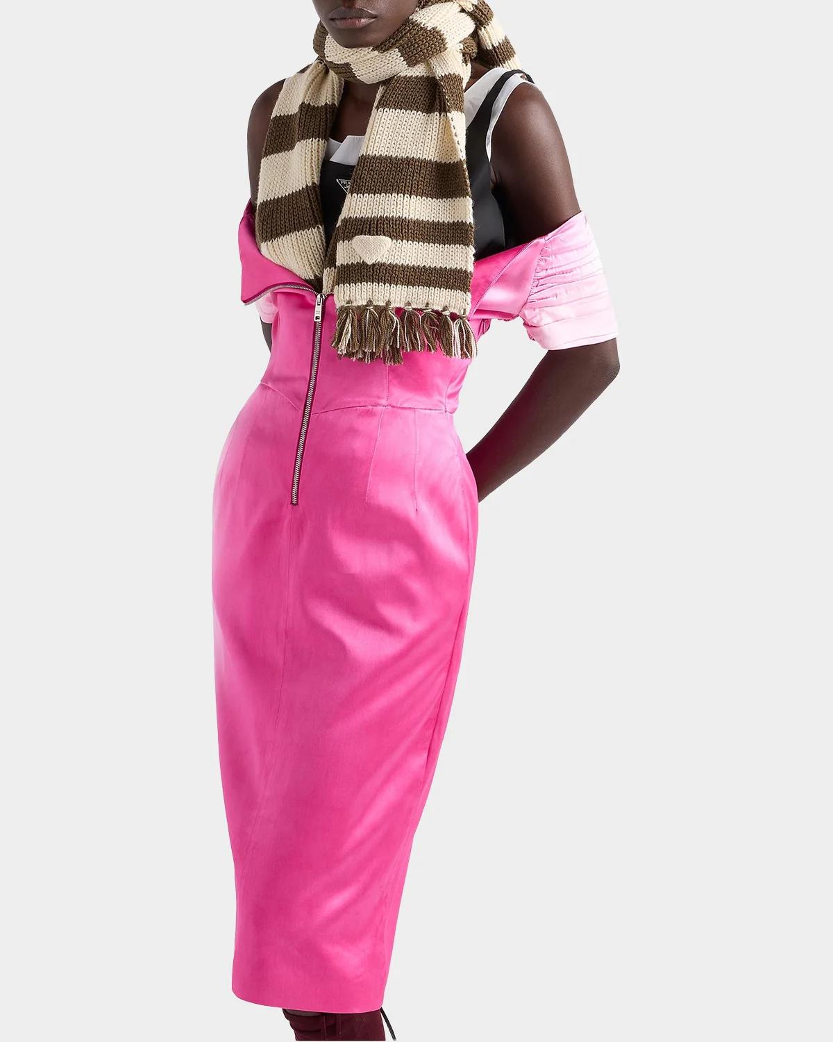 Washed Duchesse Satin Midi Dress - thumbnail 5