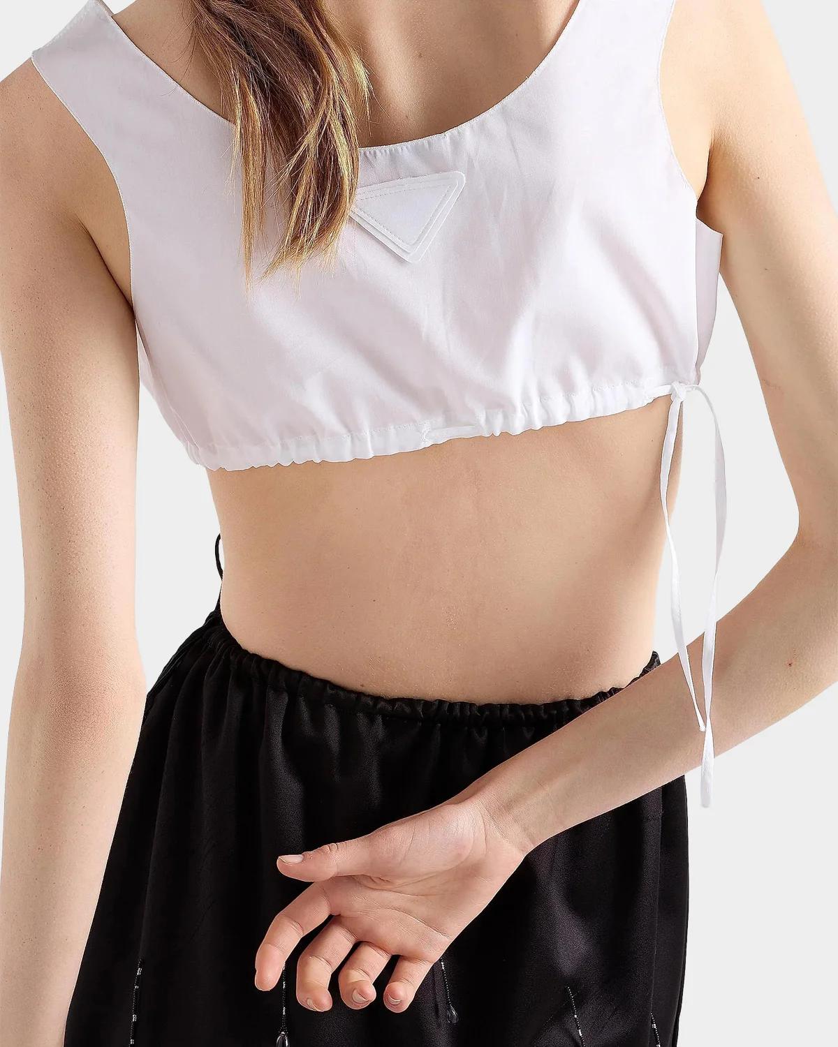 Poplin Cotton Crop Top - thumbnail 4