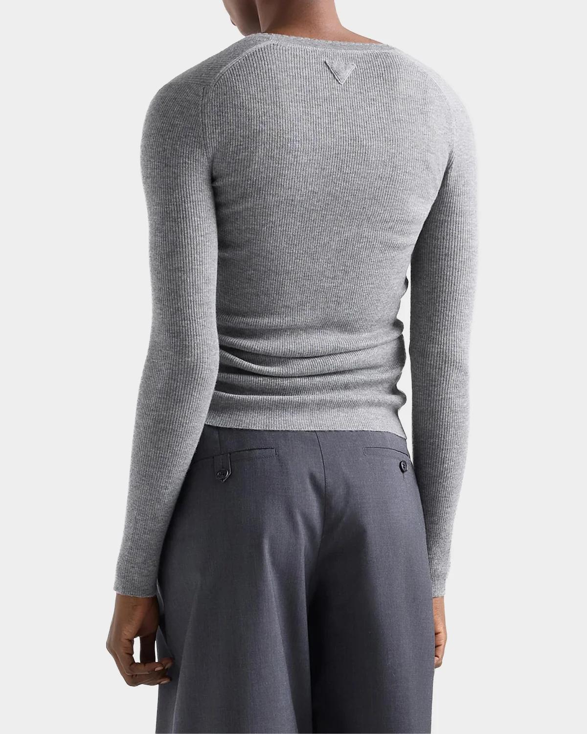 Ribbed Cashmere Cardigan - thumbnail 3