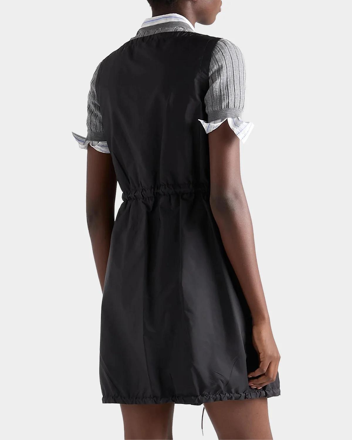 Zip-Front Drawstring Mini Dress - thumbnail 4