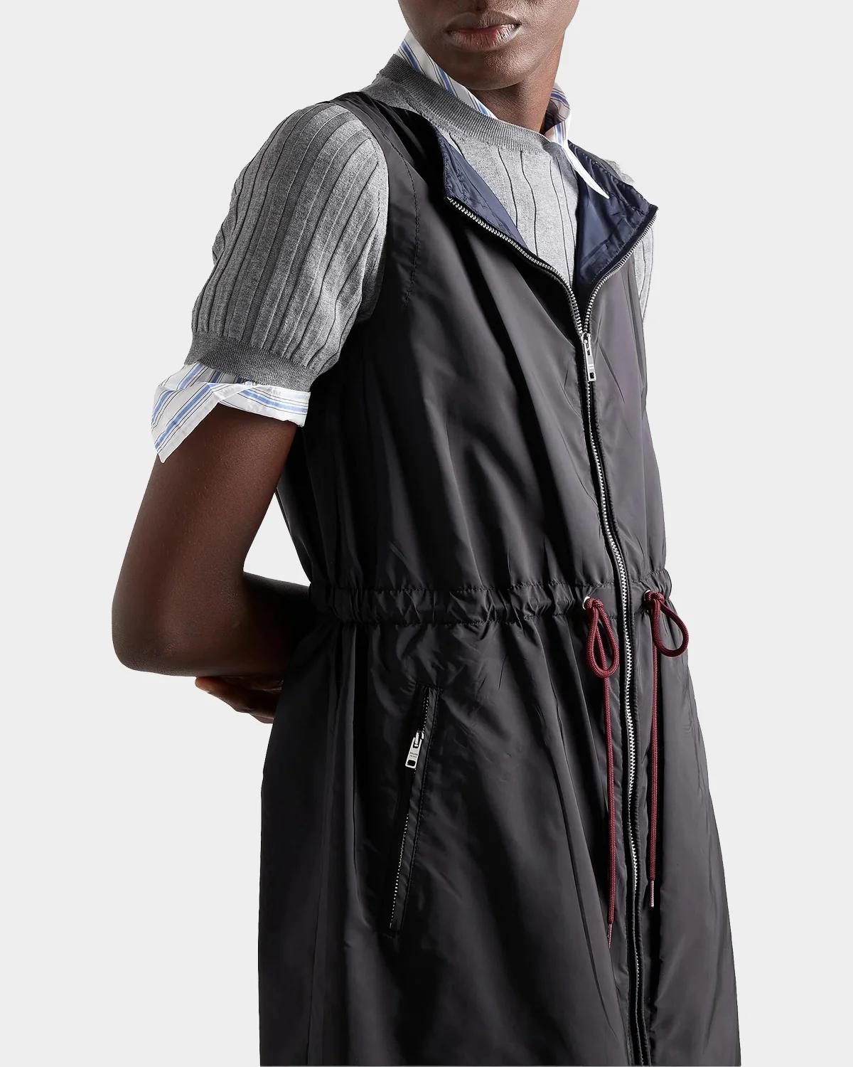 Zip-Front Drawstring Mini Dress - thumbnail 7