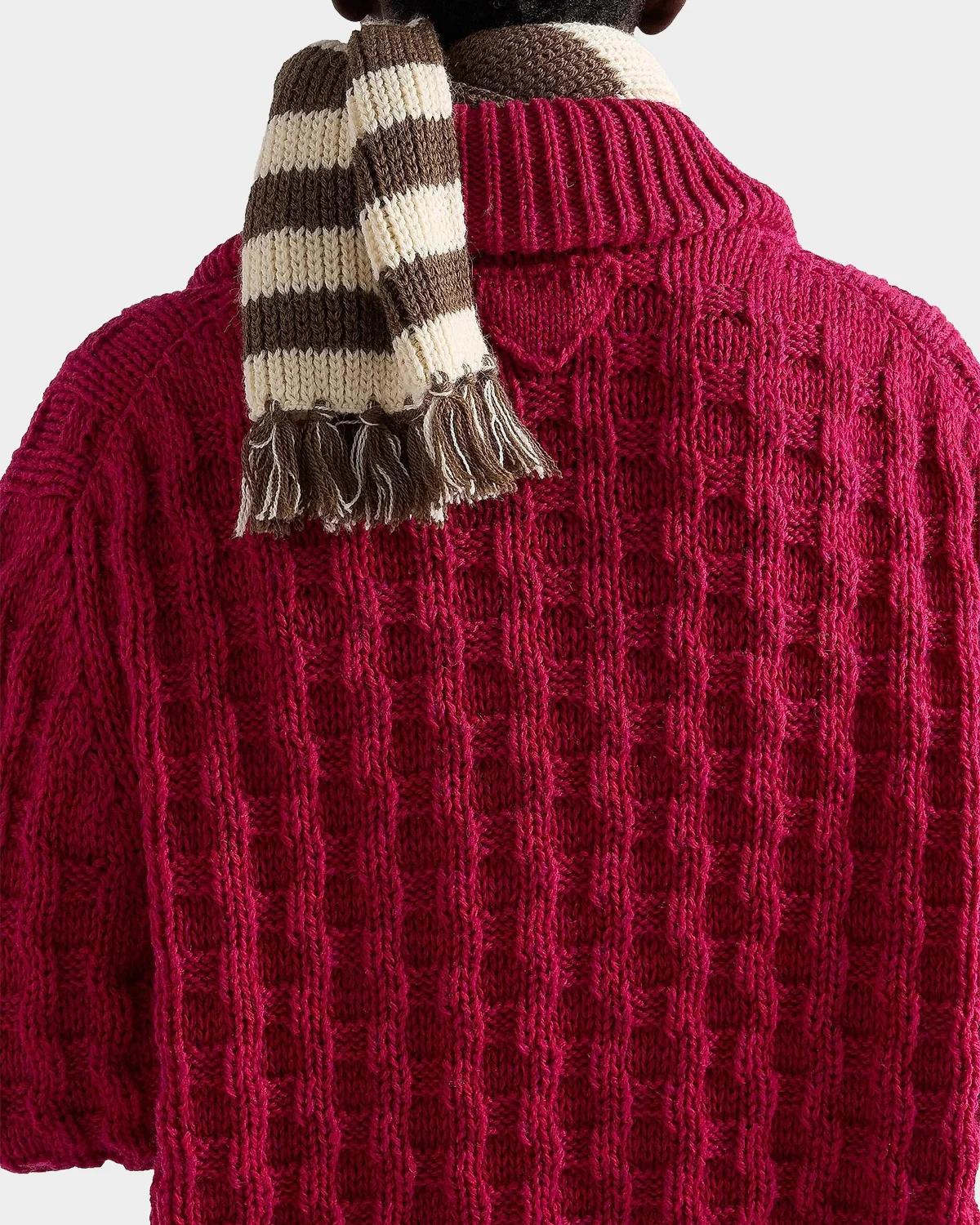 Textured Wool Zip Front Cardigan - thumbnail 7