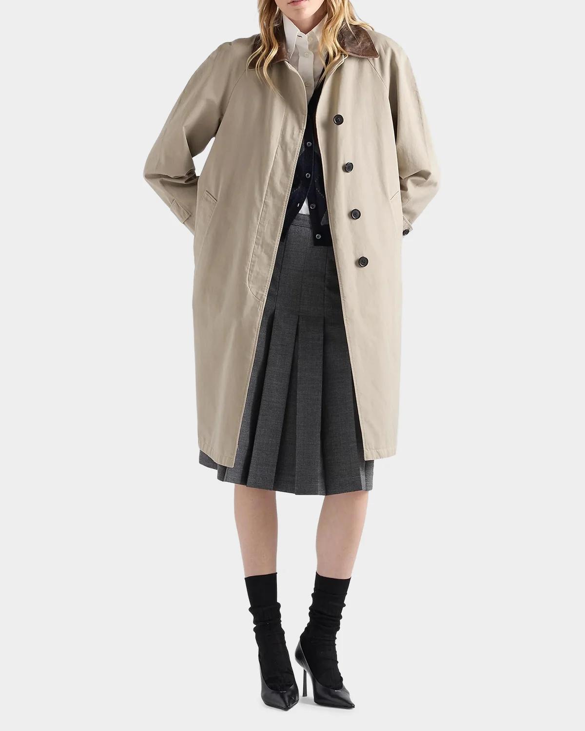 Men's Single-Breasted Poplin Coat - thumbnail 3
