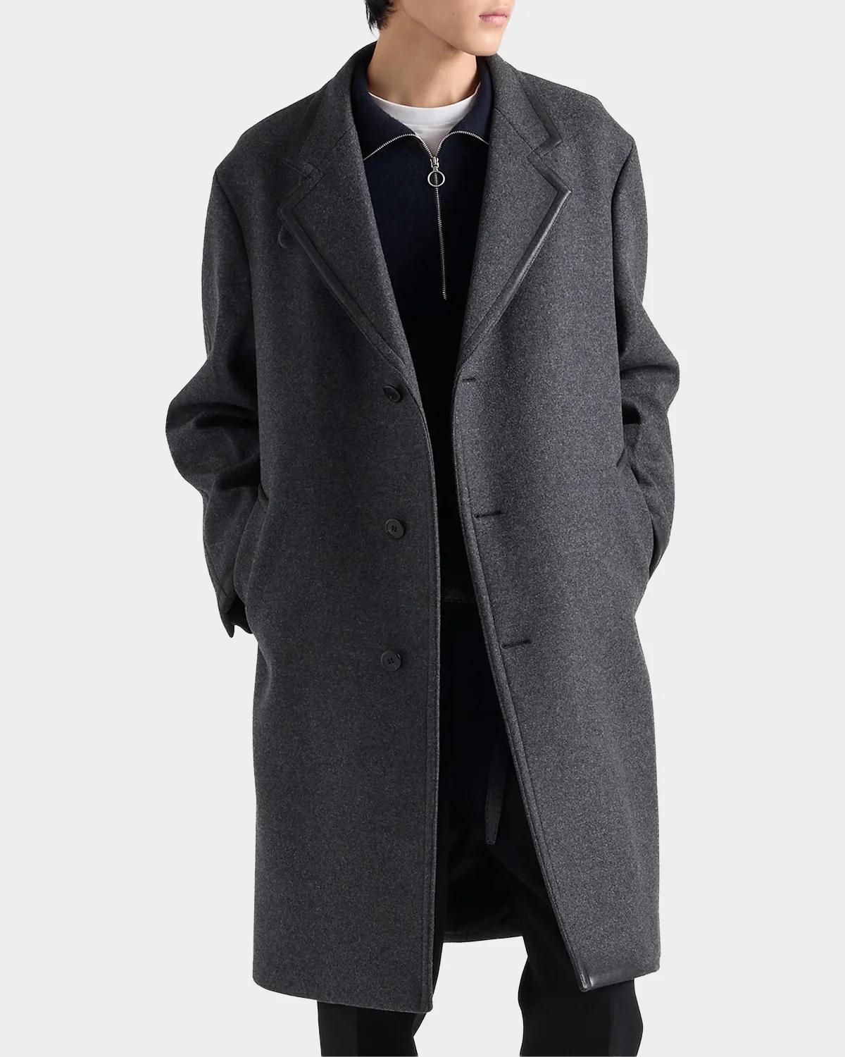 Men's Single-Breasted Poplin Coat - thumbnail 6
