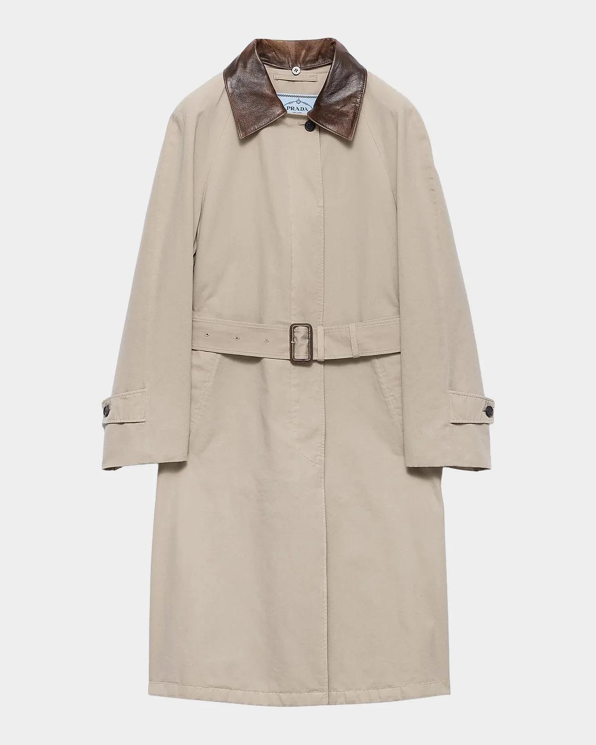 Men's Single-Breasted Poplin Coat
