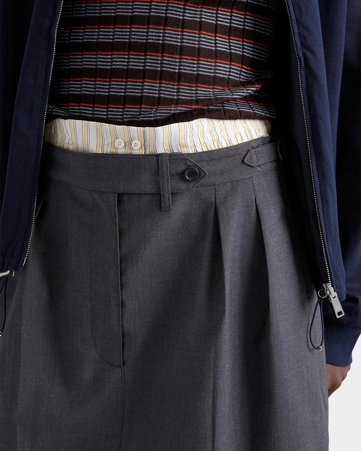 Pleated Wool-Blend Mini Skirt - thumbnail 6