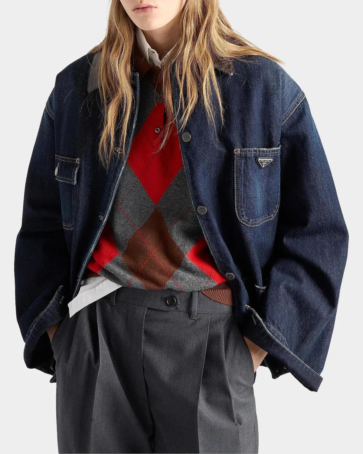 Argyle Cashmere Polo Sweater - thumbnail 5