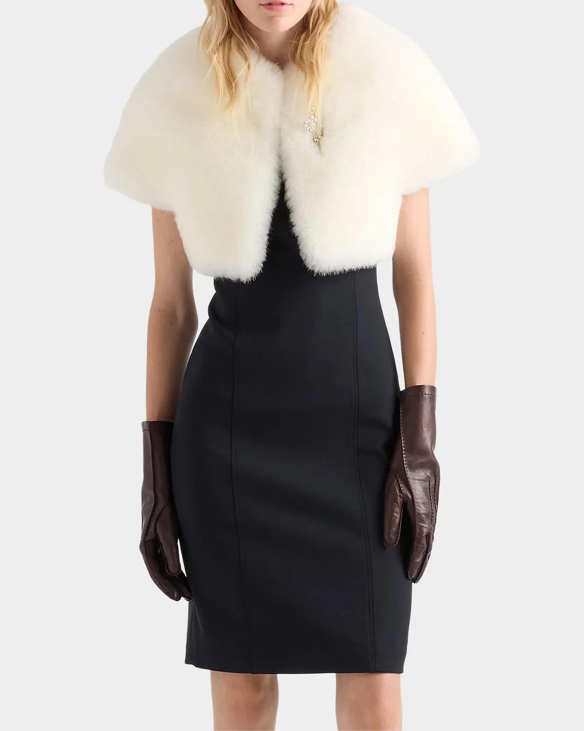 Stretch Fleece Wool Sheath Dress - thumbnail 6