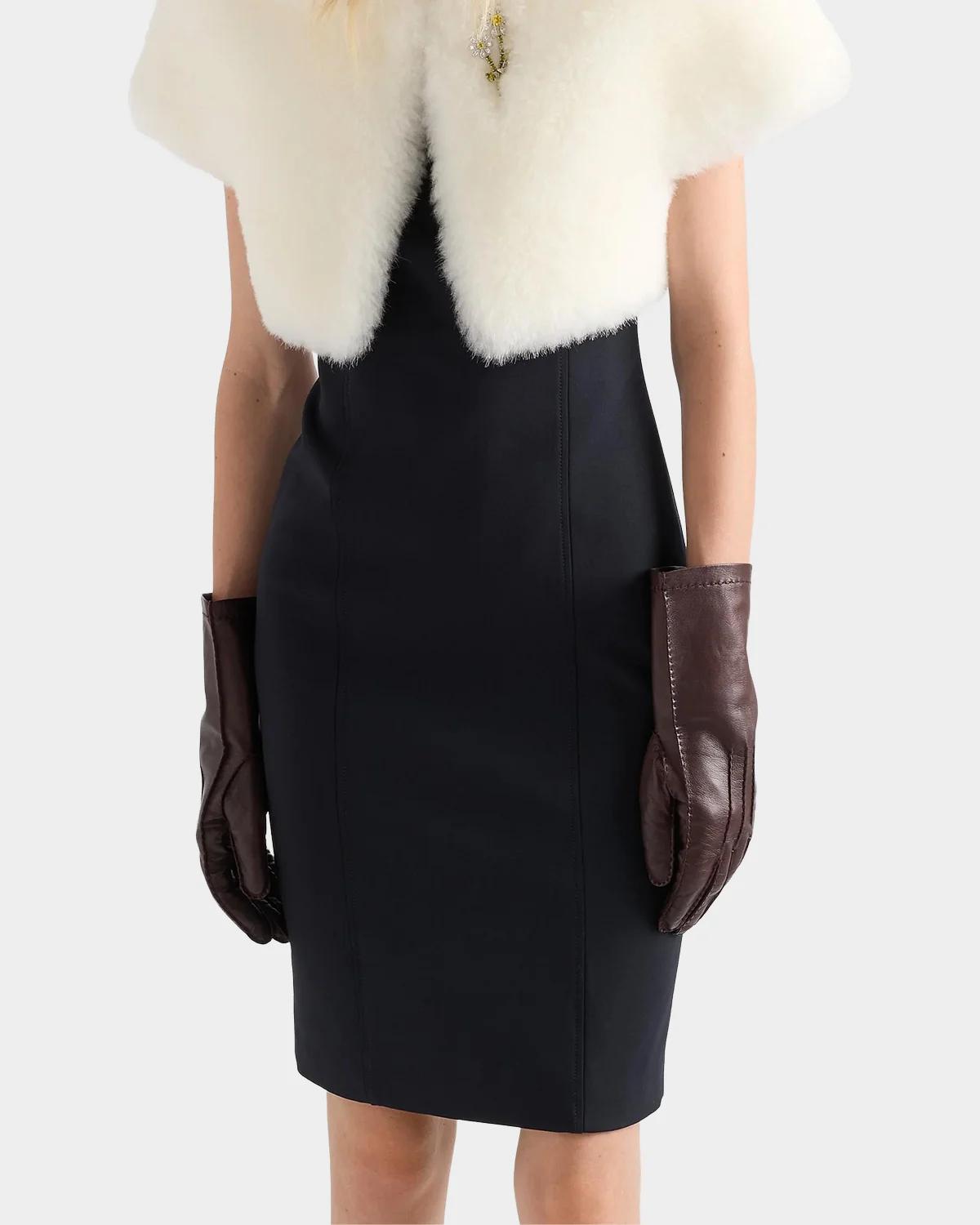 Stretch Fleece Wool Sheath Dress - thumbnail 7