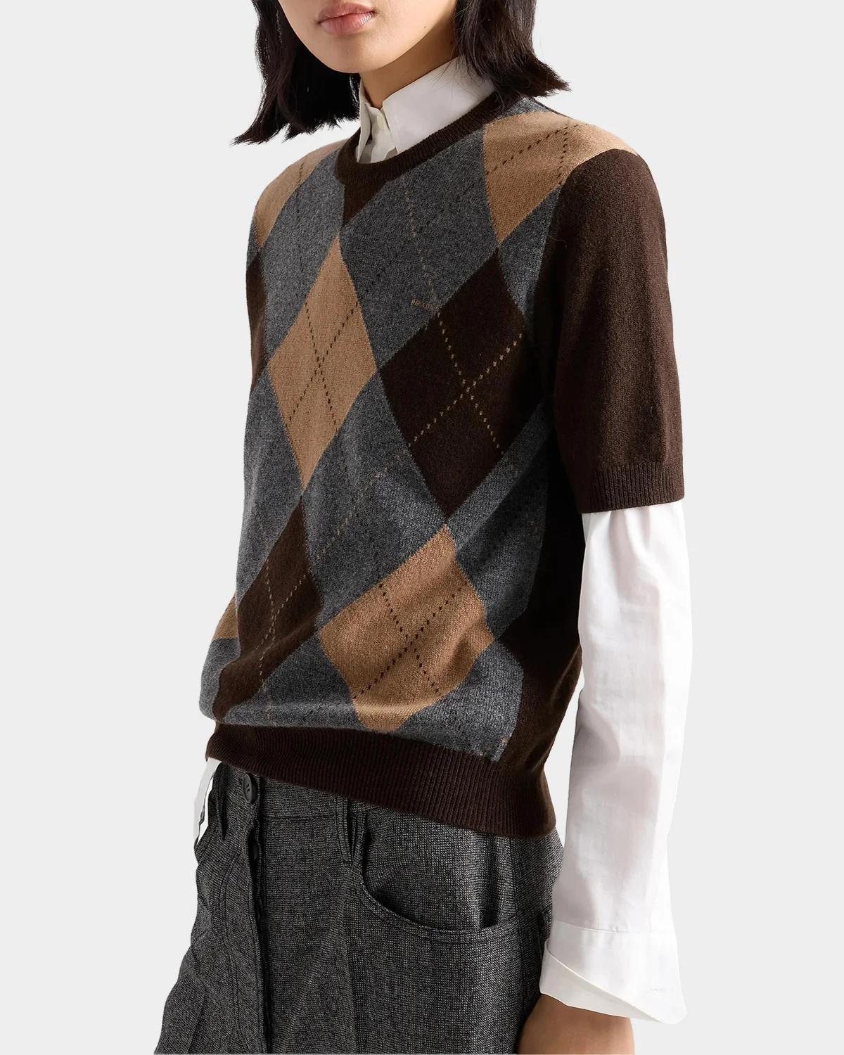 Argyle Cashmere Sweater - thumbnail 5