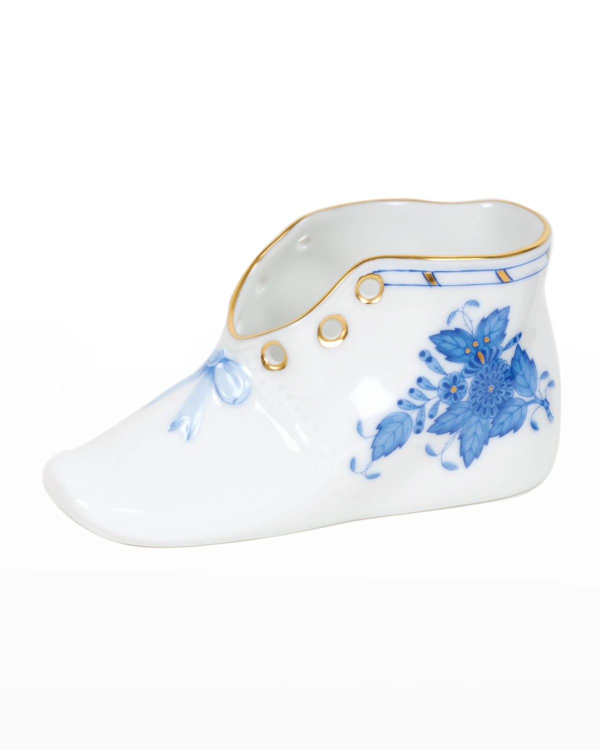 Herend Rothschild Bird Porcelain Baby Shoe Keepsake Neiman Marcus