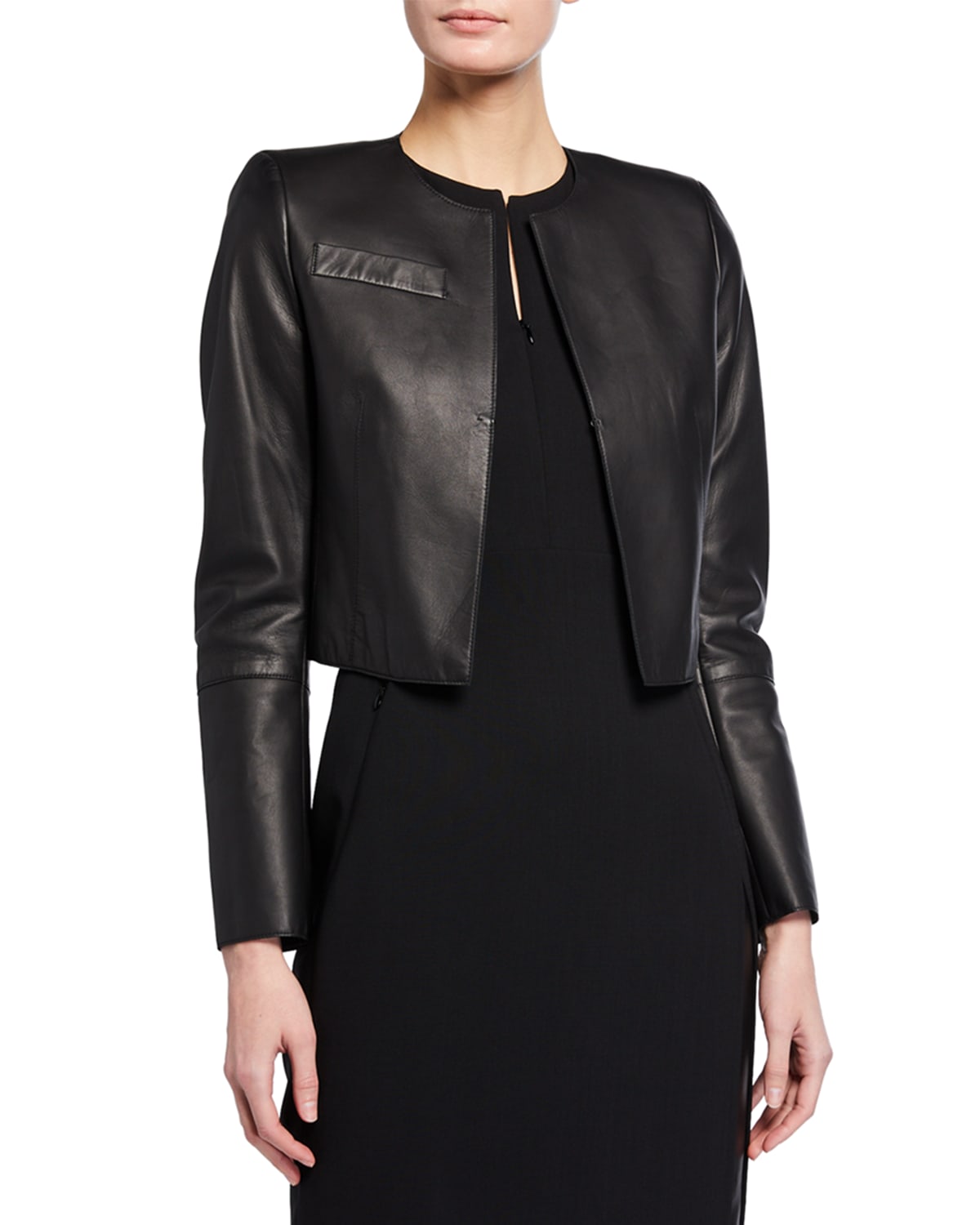 neiman marcus black leather jacket