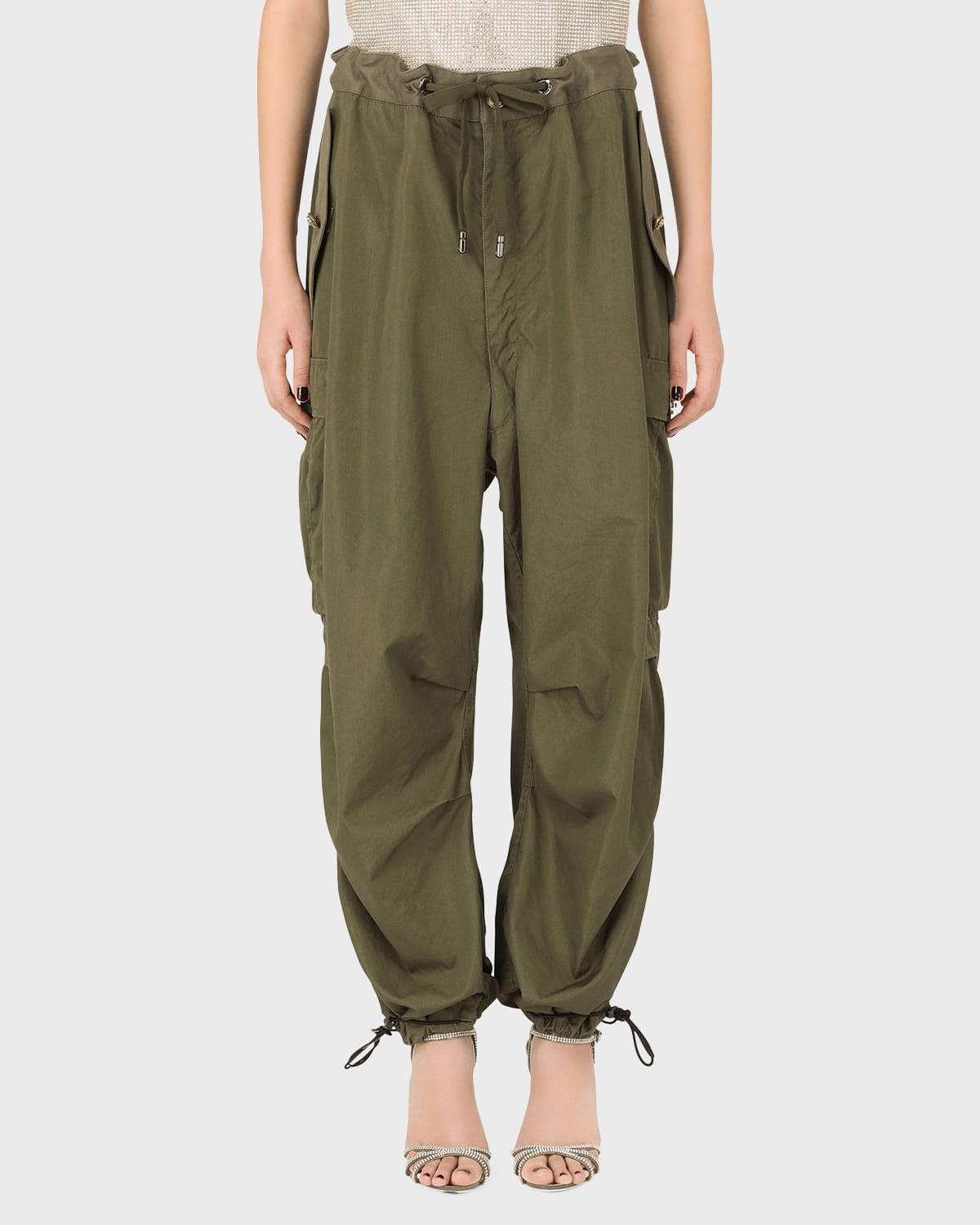 Orange Seam Detail Baggy Trousers 19029