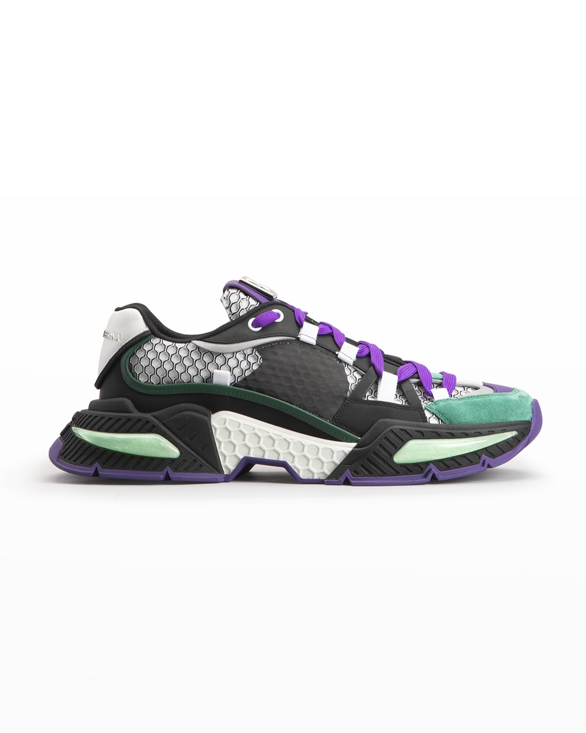 dolce & gabbana men's neon colorblock trainer sneakers