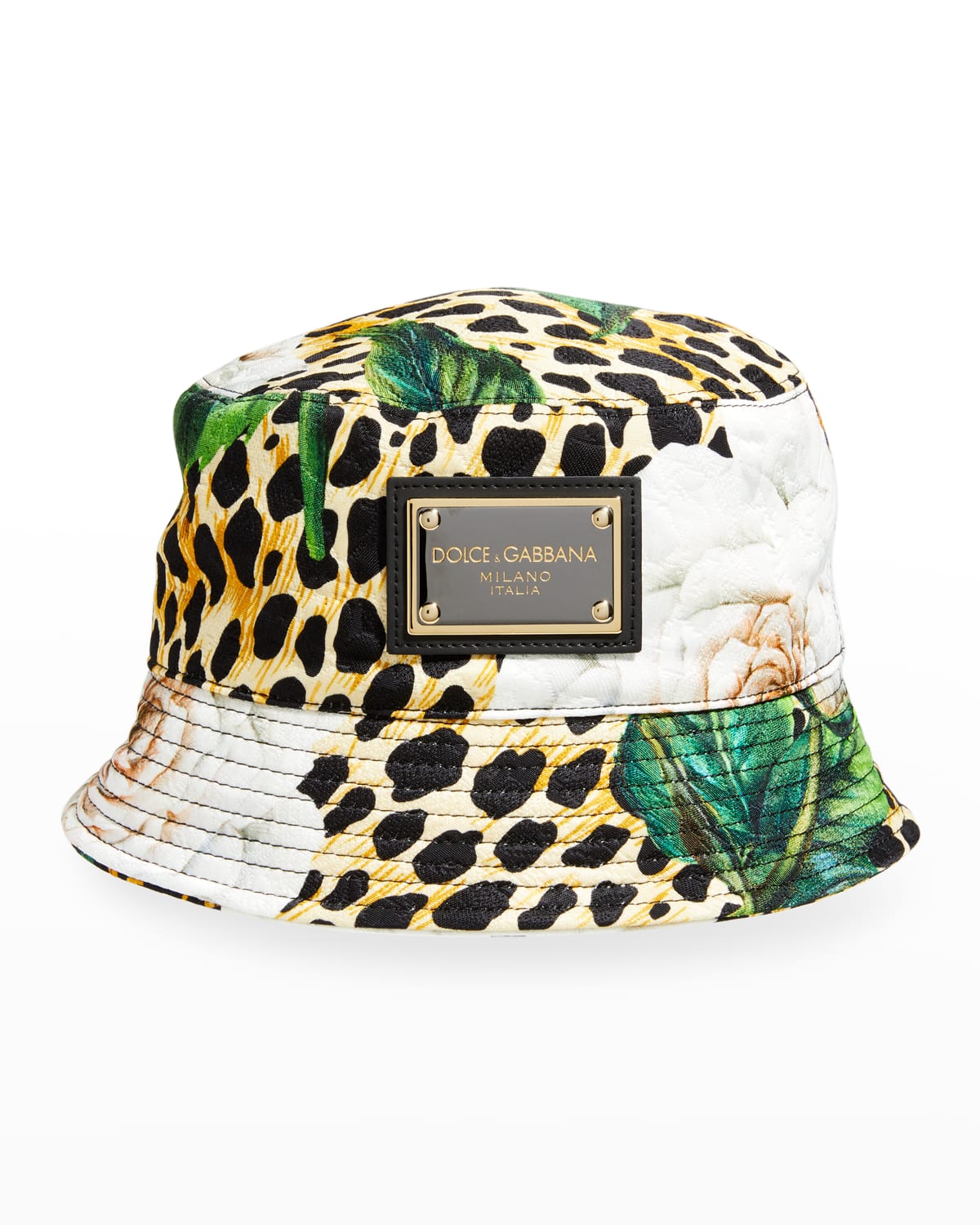 Dolce & Gabbana Multicolor DG Plaque Wide Brim Bucket Hat main image 1