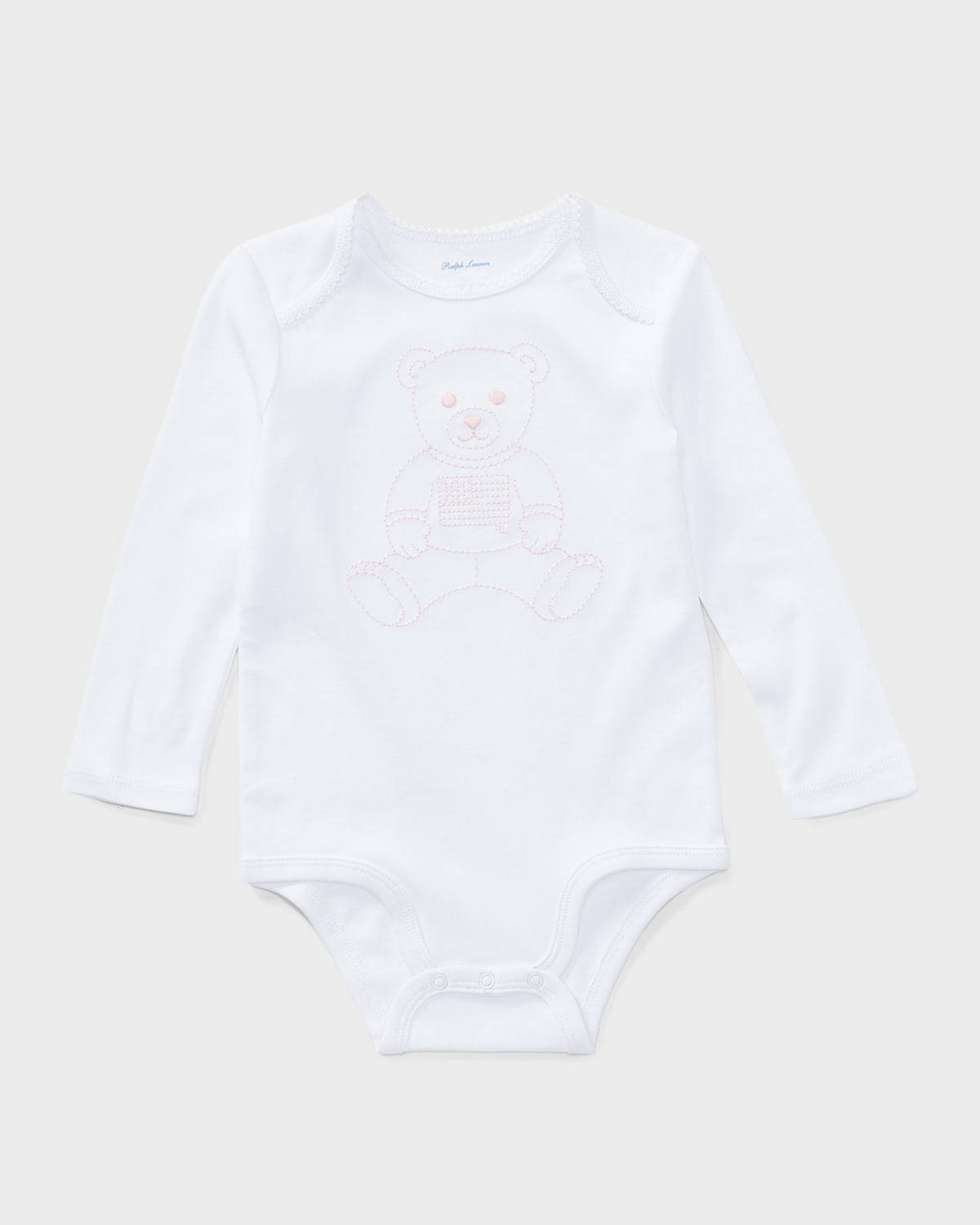 Ralph Lauren Childrenswear Polo Bear Embroidered Long-Sleeve Bodysuit, Size  3-12 Months | Neiman Marcus