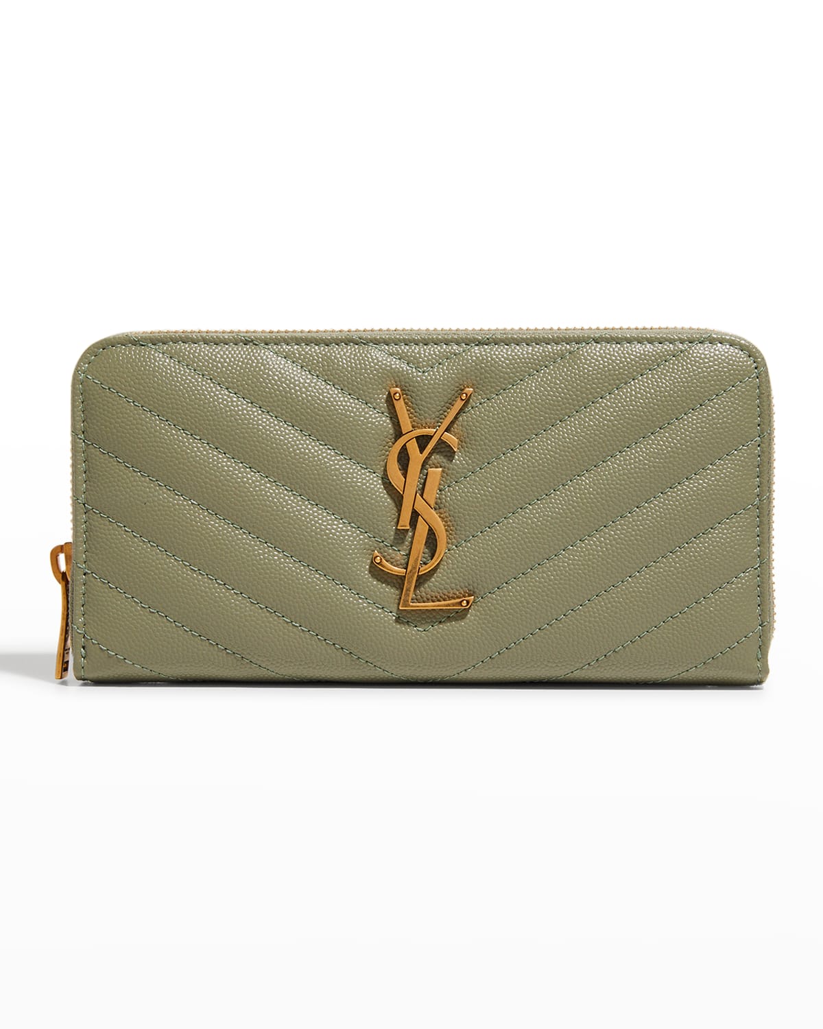 Saint Laurent YSL Triquilt Envelope Flap Leather Wallet Neiman Marcus