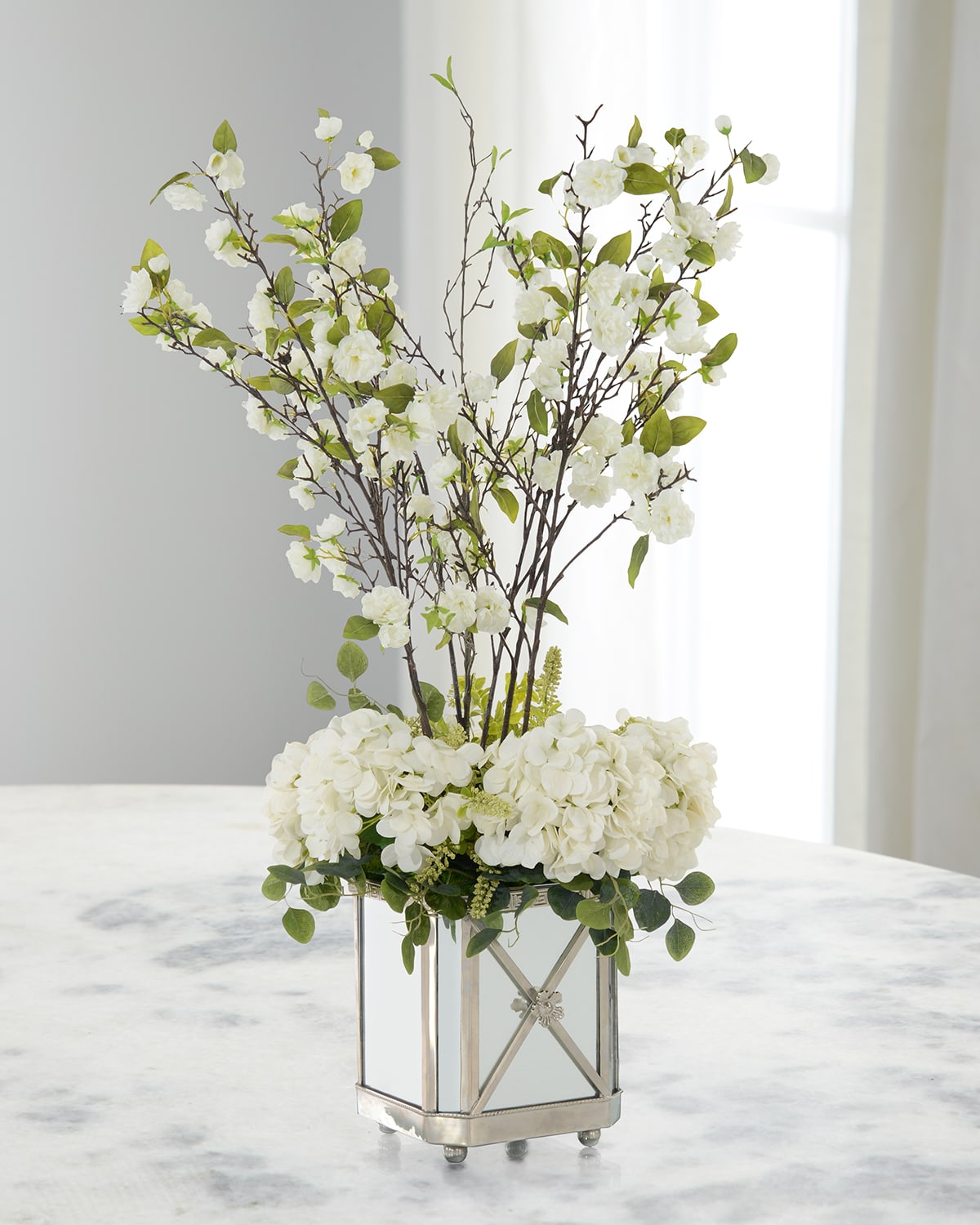 John-Richard Collection Elegant White Faux-Floral Arrangement | Neiman ...