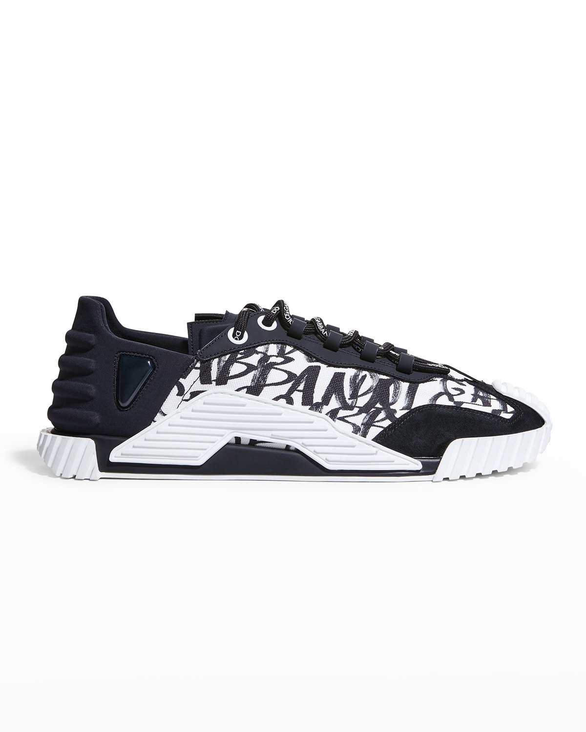 dolce & gabbana men's neon colorblock trainer sneakers