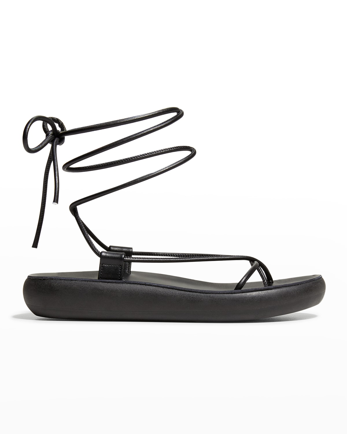 Ancient Greek Sandals Chora Strappy Metallic Flat Sandals Neiman Marcus