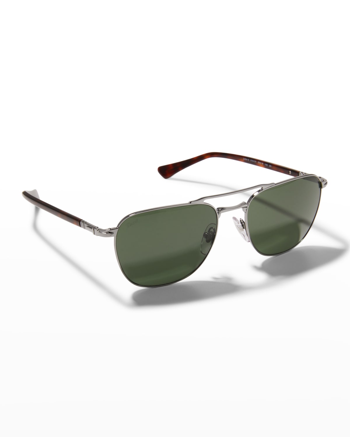 Persol Mens Metal Double Bridge Aviator Sunglasses Neiman Marcus 