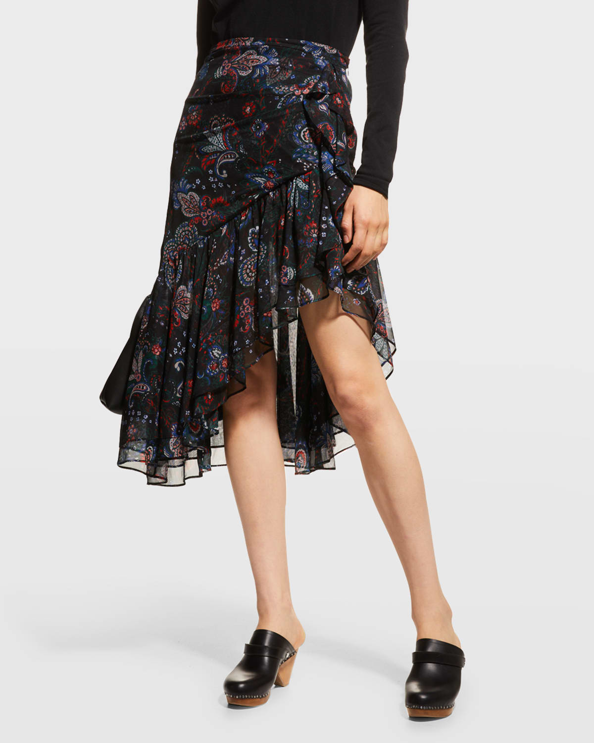 Veronica Beard Ari Ruched Midi Skirt | Neiman Marcus