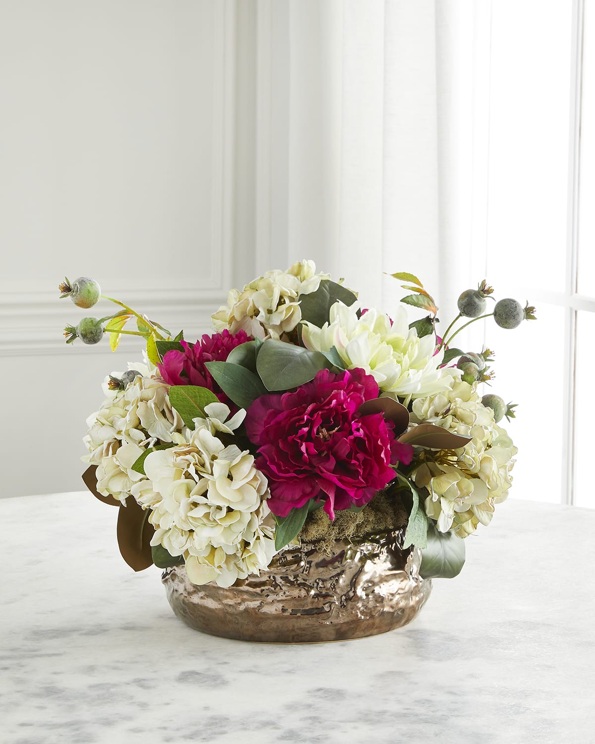 John-Richard Collection Elegant White Faux-Floral Arrangement | Neiman ...