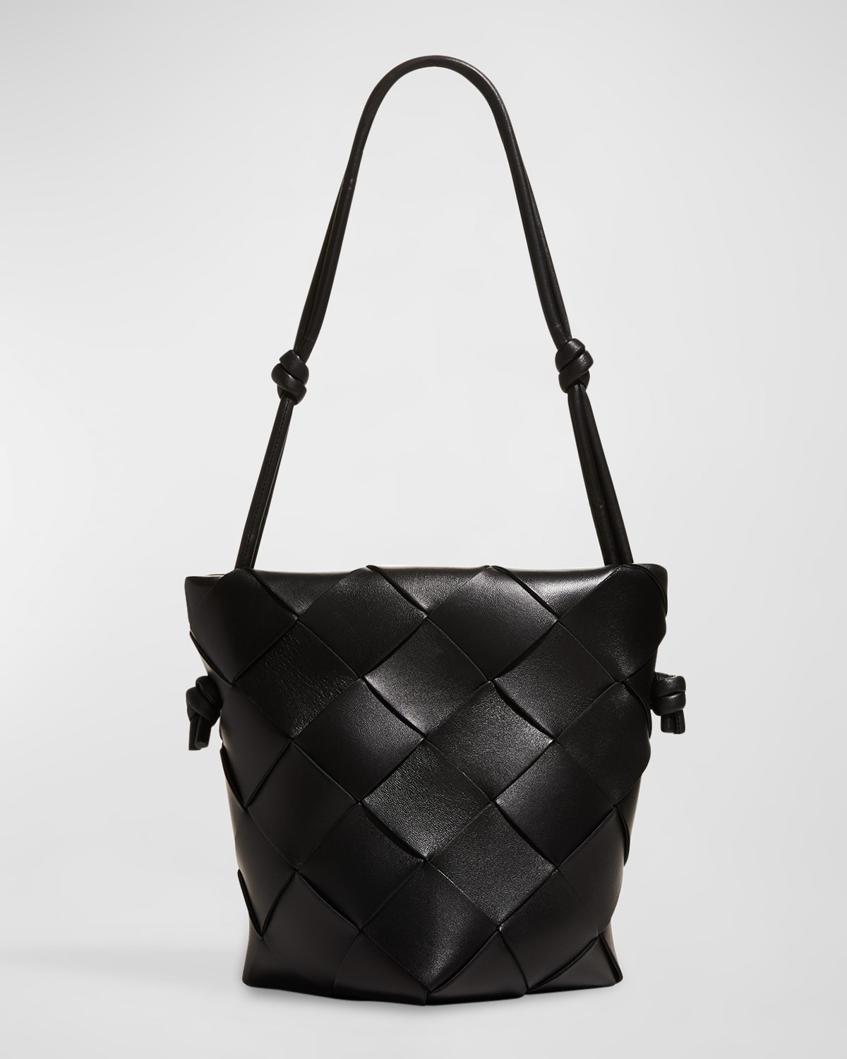 Bottega Veneta Kalimero Mini Intrecciato Pleated Bucket Bag | Neiman Marcus