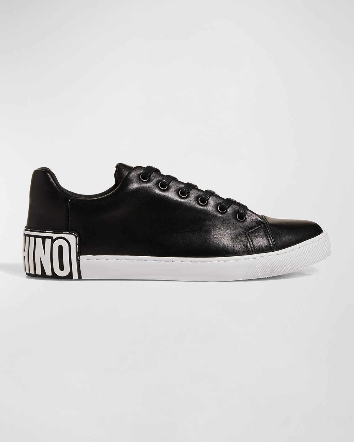 Moschino Men's MaxiLogo LowTop Leather Sneakers Neiman Marcus