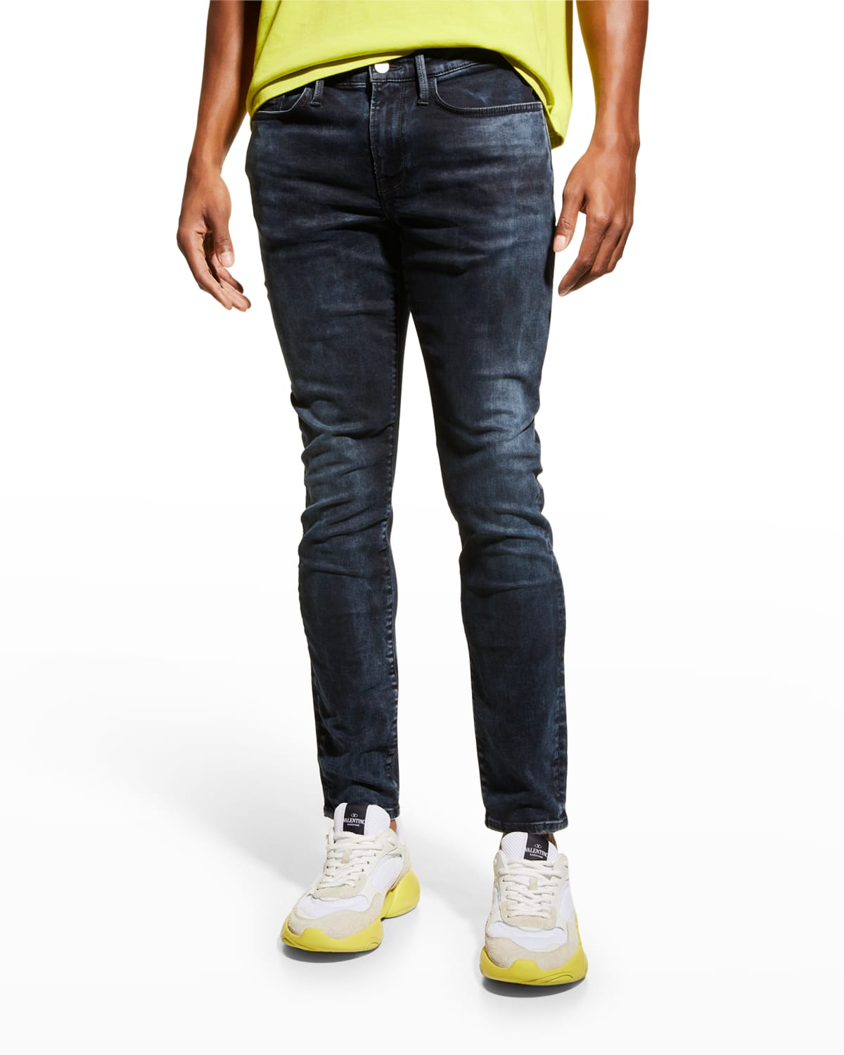 FRAME Men's L'Homme Skinny Degradable Jeans Neiman Marcus
