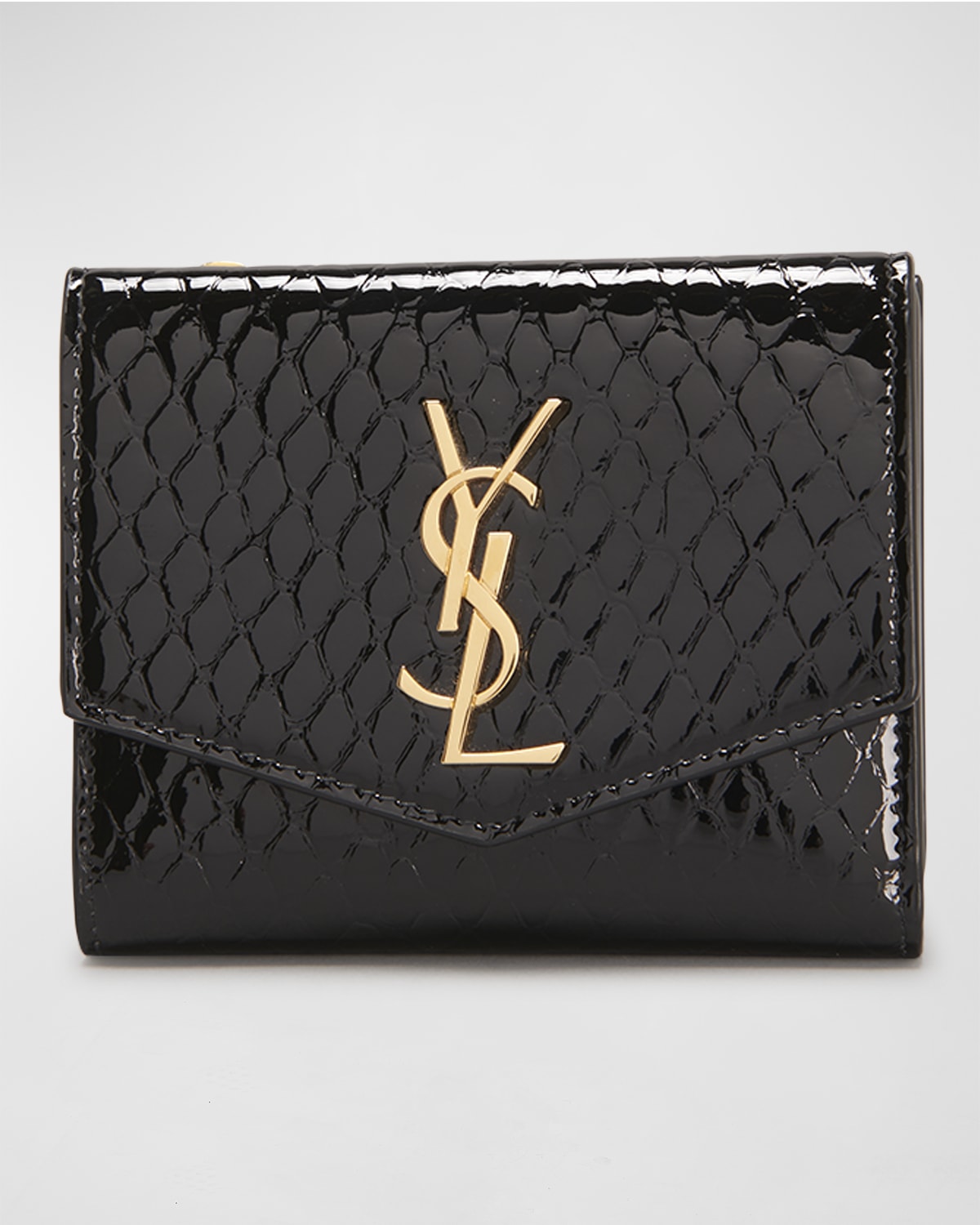 black purse with wallet