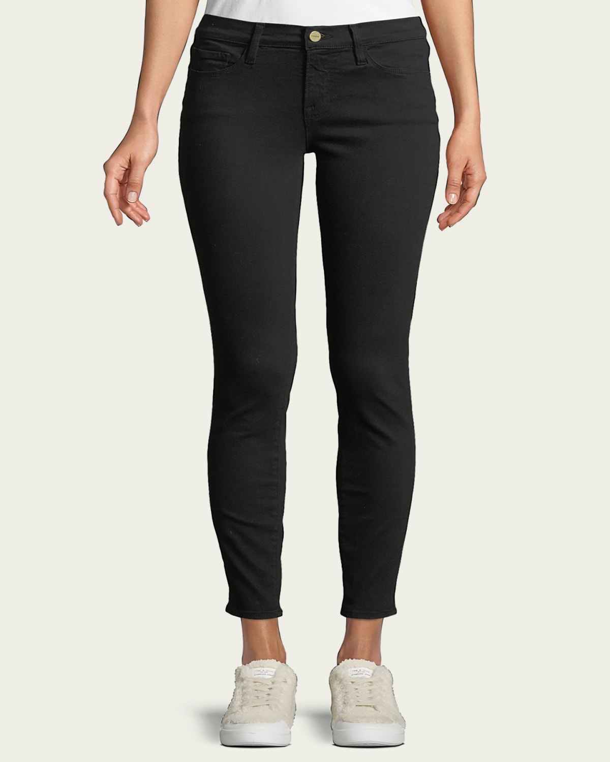 FRAME Le Color Skinny Denim Jeans, Film Noir