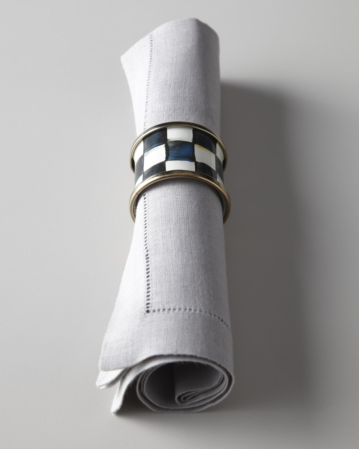 MacKenzie-Childs Four Courtly Check Napkin Rings