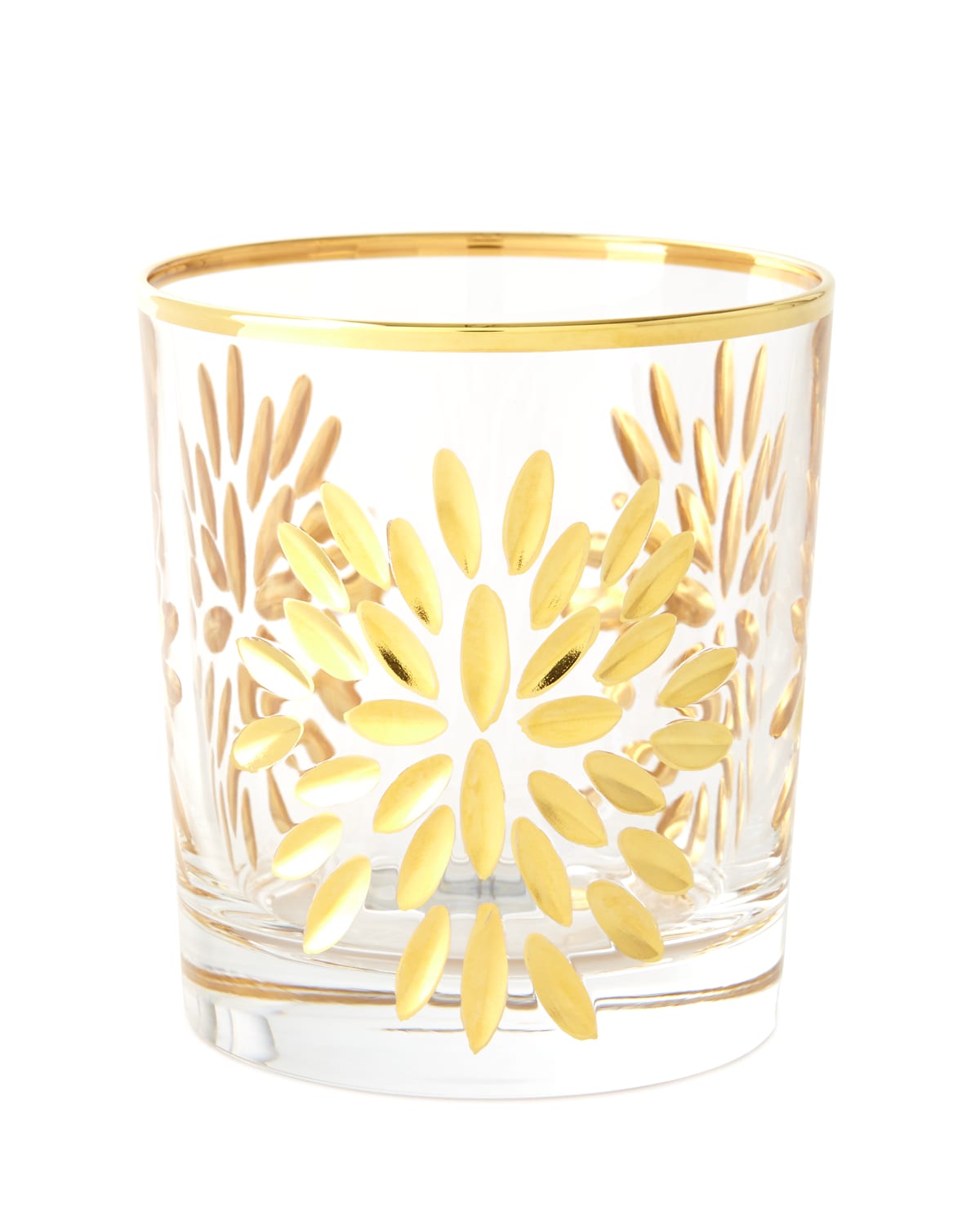 Neiman Marcus Exploded Petals Double Old-Fashioneds, Set of 4