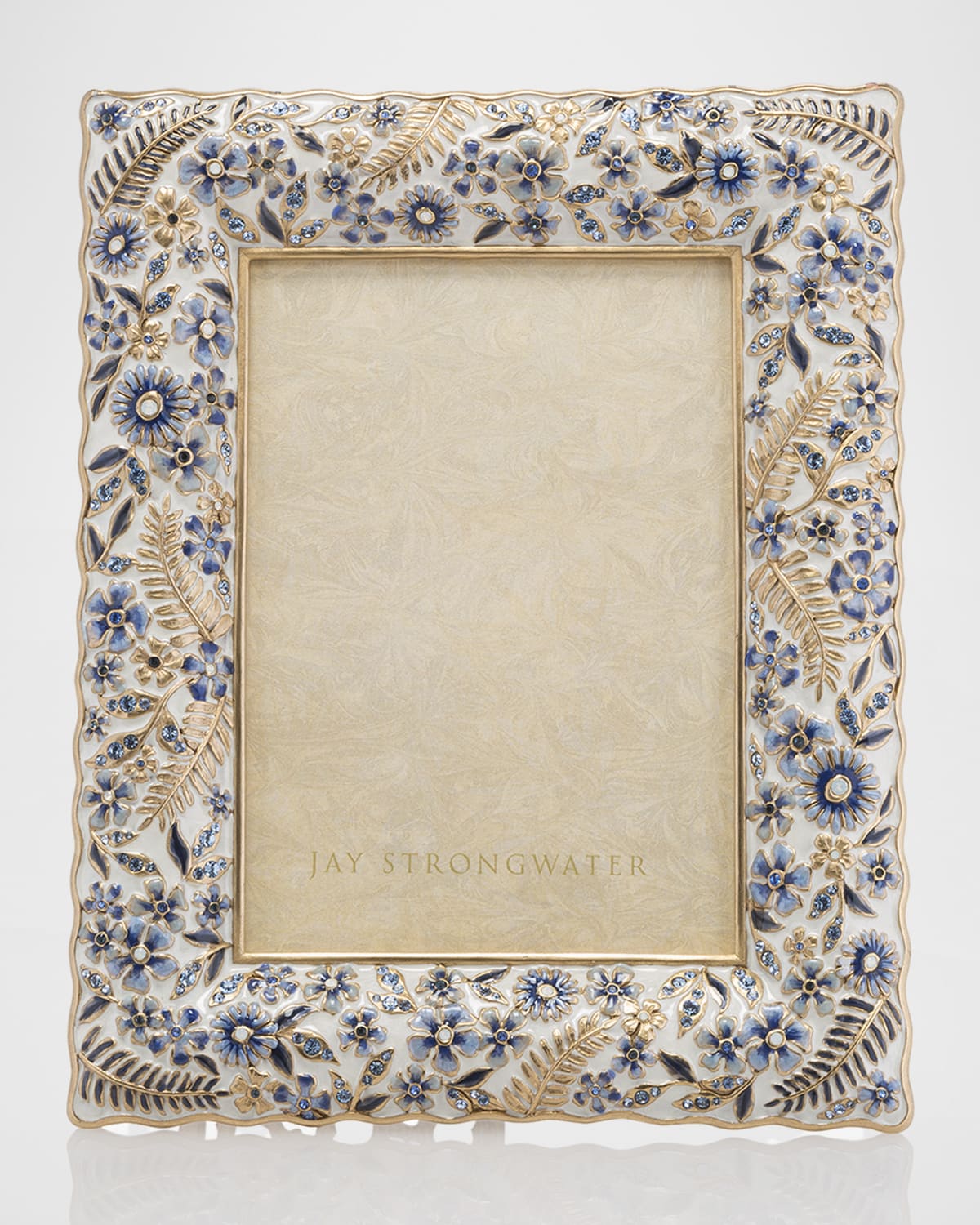 Jay Strongwater Indigo Ruffle 5 x 7 Picture Frame