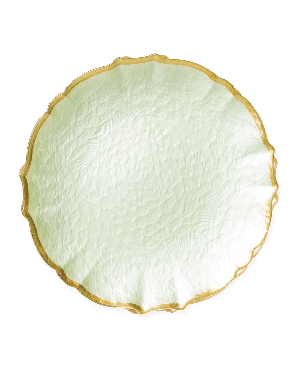 Vietri Baroque Glass Pistachio Salad Plate