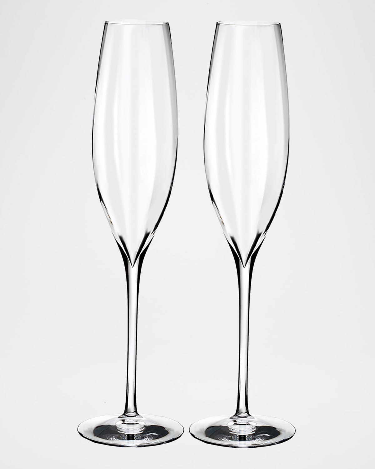 Waterford Crystal Elegance Optic Classic Champagne Flutes, Set of 2